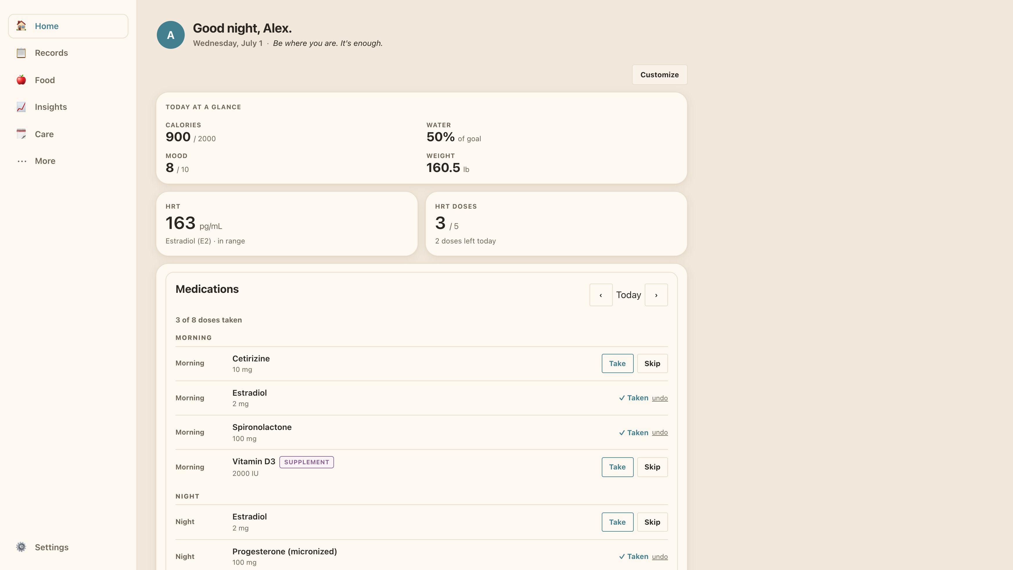 RecordKeeper dashboard on Mac